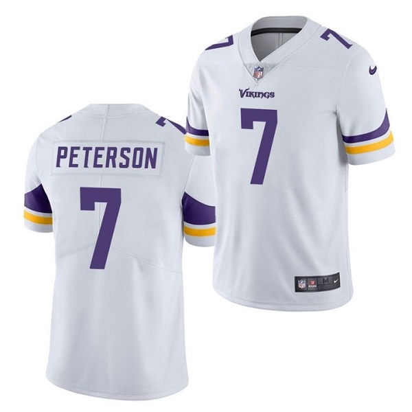 Men's Minnesota Vikings #7 Patrick Peterson White Vapor Untouchable Limited Stitched Jersey